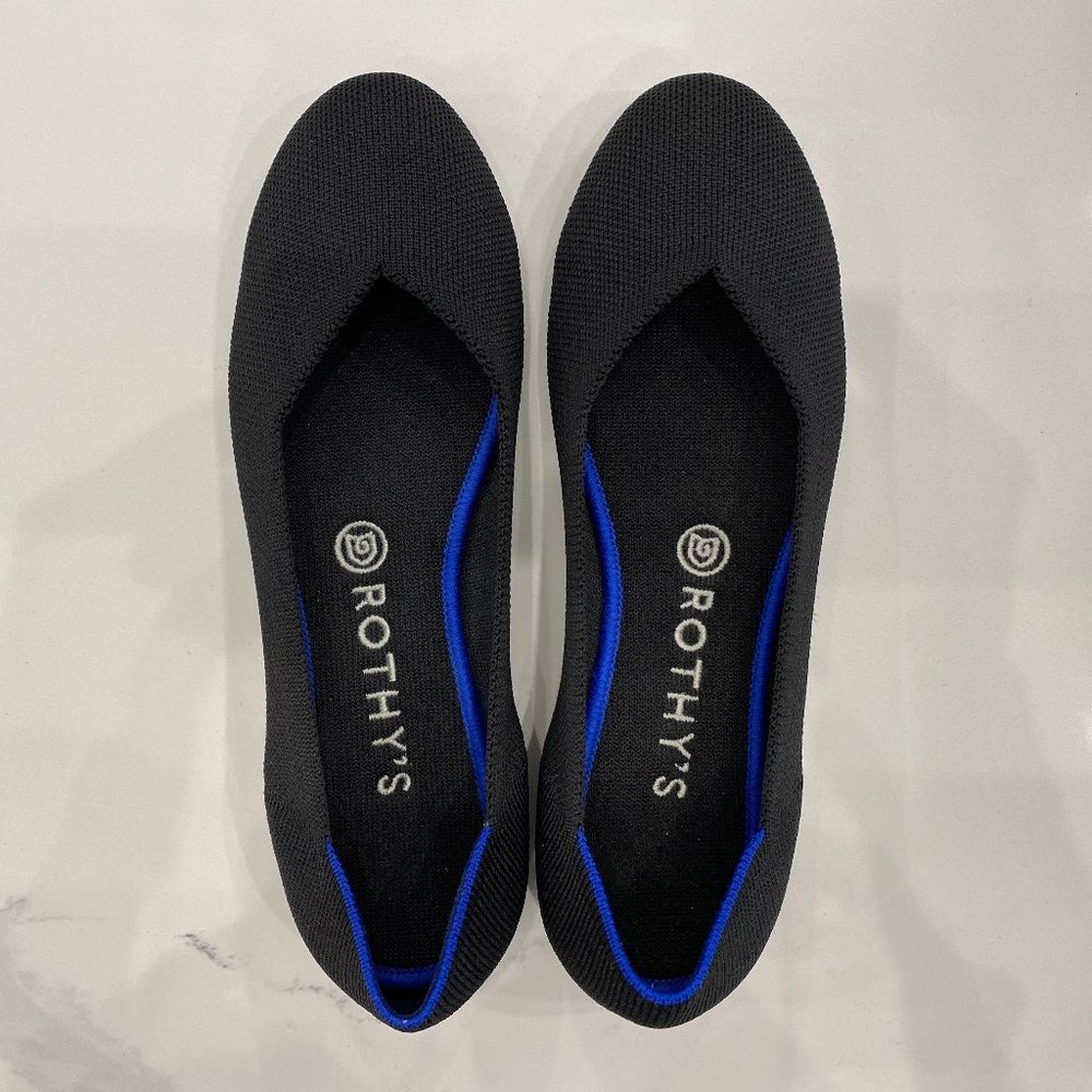 Rothy’s Round Toe Black EUC 8.5